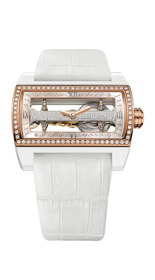Corum Ti-Bridge Lady Diamonds White Ceramic and Red Gold watch REF: 007.129.51/0009 0000 Review - Click Image to Close